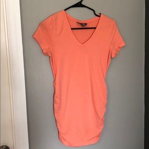 Coral maternity shirt